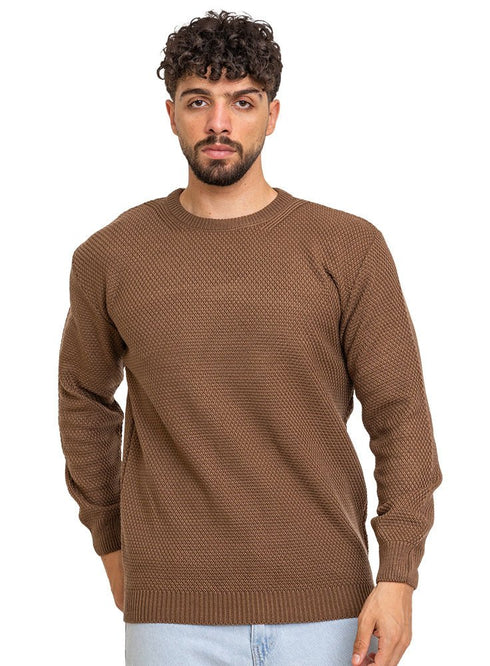 Brown - Design 00143 BS - Round Pullover - Khotwh